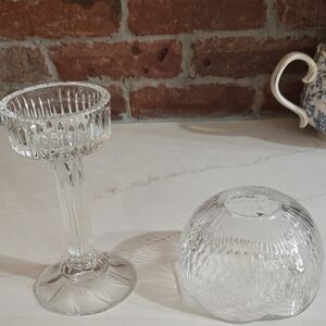 Elegant Clear Glass Candle Holders